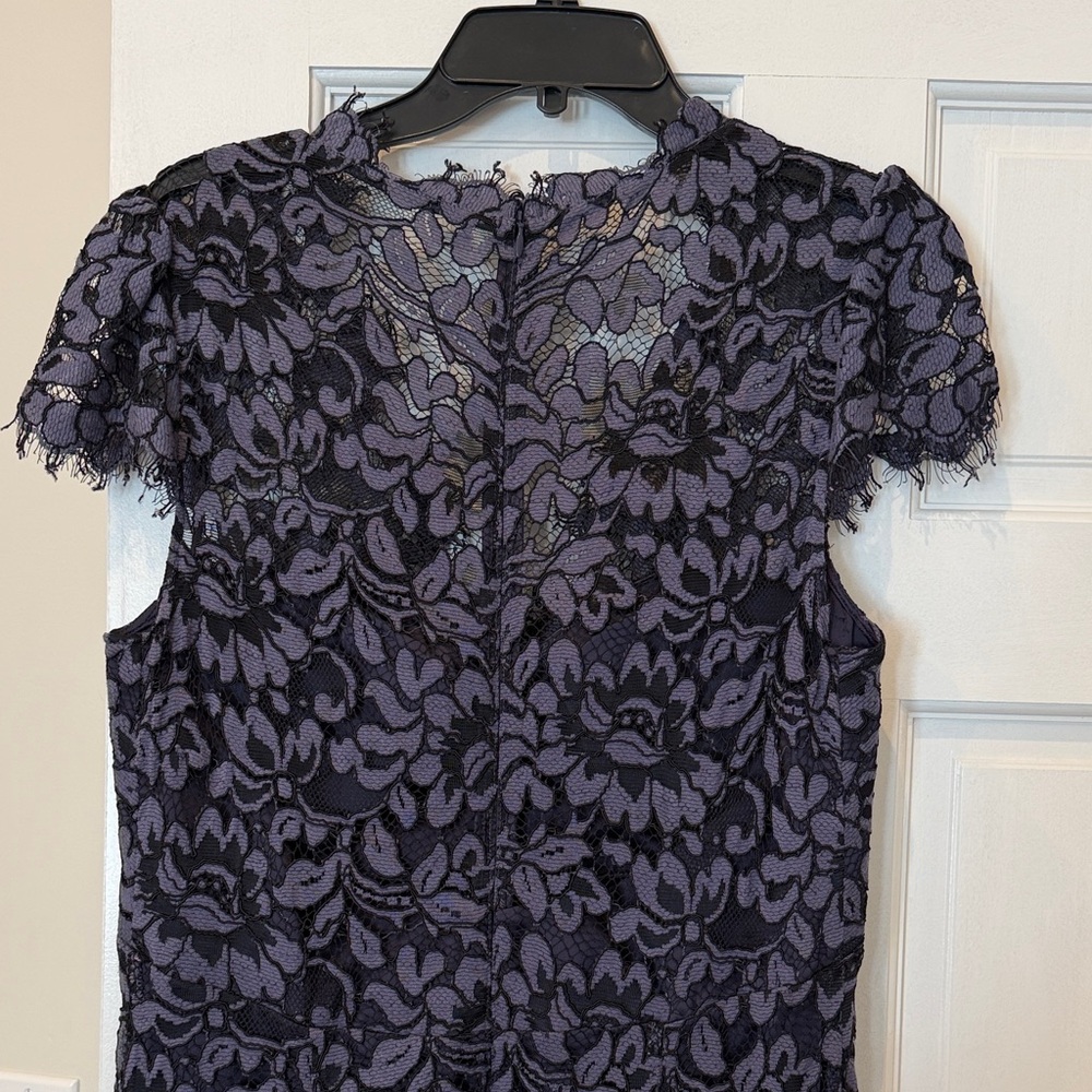 Eliza J Navy Floral Lace Dress with Cap Sleeves - Picture 6 of 6